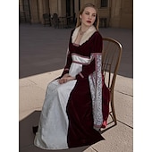 cheap Dresses-Medieval Renaissance Dress Viking Celtic Knight Women&#039;s Viking Royal Halloween Carnival Masquerade Performance LARP Ren Faire Adults&#039; Dress