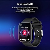 abordables Montres connectées-QX7 Montre intelligente 1.85 pouce Smartwatch Montre Connectée Bluetooth Rappel sédentaire Réveil Calendrier Compatible avec Smartphone Femmes Hommes Rappel de Message Podomètre Cadran de montre