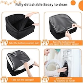 baratos Capas para bancos de automóveis-assento de carro para cães de pequeno e médio porte, assento elevatório removível e lavável para cães com menos de 30 libras, assento de carro para animais de estimação, cama de viagem com bolsos de