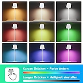 economico Luci decorative-1 lampada da scrivania in metallo RGB interamente in alluminio, con ricarica USB, per camera da letto, testiera del letto, atmosfera interna/esterna, luce touch dimmerabile, dimmerazione infinita