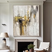 cheap Abstract Paintings-Hand painted Abstract Gold Paintings On Canvas handmade Rich Textured Acrylic Painting Modern Wall Art Hand Painted Artwork canvas paintings for Living Room office hotel Wall Decor
