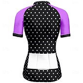 levne Dámské dresy-Dámské Cyklodres Puntíky Krátký rukáv Kolo Tričko Dres se 3 zadními kapsami Horská cyklistika Rychleschnoucí Anatomický design Odvod Prodyšné Sportovní Bílá Žlutá Růžová Oblečení