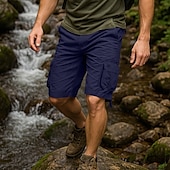 levne Venkovní-Pánské Šortky s kapsami Outdoorové šortky Kempingové šortky Neformální šortky Dağcı Şortu Multi kapsa Straight-Leg Bez vzoru Odvod vlhkosti Nositelný Délka kolen Venkovní Ležérní Denní prázdniny