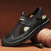 preiswerte Outdoor-Sandalen-Braune Mesh-Sandalen für Herren – atmungsaktive und stylische Sommerschuhe für Strand, Urlaub &amp; Outdoor-Aktivitäten