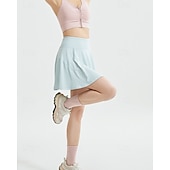 abordables Jupes et skorts pour femmes-Femmes Couleur Unie Jupe décontractée Jupes de tennis Jupes de tennis avec shorts Plissé Poches Latérales Extensible Tennis Le golf Pickleball Bas Noir Ivoire Vert clair Spandex Vêtements de tennis
