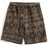 cheap Casual Shorts-Men&#039;s Shorts Summer Shorts Casual Shorts Pocket Drawstring Elastic Waist Moroccan Random Comfort Breathable Short Outdoor Vacation Sport Casual Pink Red