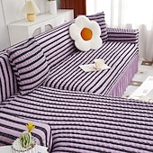 cheap Sofa Cover-Stretch Couch Cushion Cover, 1 2 3 Seater Cushion Covers for L Shaped Sofa Chaise Longue, Sectional Sofa Slipcover Furniture Protector with Elastic Bottom
