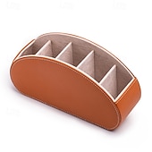 Недорогие Хранение вещей и организация пространства-органайзер для пульта дистанционного управления из искусственной кожи, держатель для хранения косметики, настольный органайзер для офиса и гостиной, домашний ящик для хранения косметики и аксессуаров