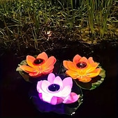 economico Luci subacquee-1 pz luce galleggiante solare per laghetto con loto, luce da giardino per esterni, cortile, foglia di loto, decorazione per laghetto, piscina, illuminazione, luce galleggiante per l&#039;acqua