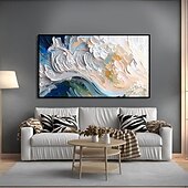 billiga Abstrakta målningar-handgjord oljemålning canvas väggkonst dekoration modern abstrakt 3d palettkniv för heminredning rullad ramlös osträckt målning