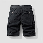 economico Classico-Per uomo Pantaloncini cargo Shorts Pantaloncini Estivi Coulisse Elastico in vita Multi-tasche Semplice Comodità Indossabile Lunghezza al ginocchio All&#039;aperto Sport Quotidiano Moda Casual Nero Cachi