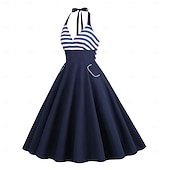  Dia da Independência 250º Aniversário EUA Anos 50 Vestido de uma linha Vestido swing Nadador Bandeira dos EUA Fantasia Mulheres Baile de Máscaras 4 de julho Dia da Independência Casual / Diário Festa
