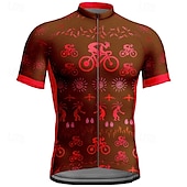 abordables Maillots pour hommes-Homme Maillot de cyclisme Manche Courte Cyclisme T-shirt Maillot avec 3 poches arrière VTT Vélo tout terrain Respirant Séchage Rapide Design Anatomique Évacuation de l&#039;Humidité Jaune Rouge Rouge