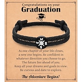 cheap Graduation Season-2 PC Cross Braided Rope Bracelet for Men Boys Christmas Valentines Graduation Easter Christian Baptism Gifts Couple
