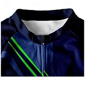 abordables Maillots pour hommes-Homme Maillot de cyclisme Géométrique Manche Courte Cyclisme T-shirt Maillot avec 3 poches arrière VTT Vélo tout terrain Séchage Rapide Design Anatomique Évacuation de l&#039;Humidité Respirant Des sports