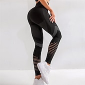 abordables Leggings y mallas de yoga-Mujer Pantalones de yoga Mallas Leggings de Yoga Malla Cintura elástica Control de barriga Levantamiento de tope Yoga Entrenamiento de gimnasio Pilates Pantalones Negro Verde Ejército Azul Otoño