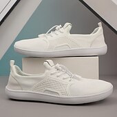 preiswerte Sneaker für Herren-Barfuß-Sneakers aus hellbraunem Strick für Herren – flexibles, bequemes Design mit Schnürverschluss für aktive und lässige Kleidung
