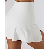 cheap Women&#039;s Skirts &amp; Skorts-US Open Women&#039;s Tennis Skirts Tennis Skirts with Shorts Side Pockets Side Split Stretchable Tennis Golf Pickleball Solid Colored Bottoms Black White Brown Tennis Clothing