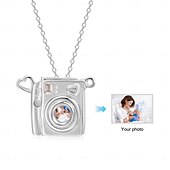 levne Pro ženy-personalizovaný náhrdelník s fotoaparátem, nejlepší dárek na míru pro ni, jedinečné personalizované šperky pro maminku, manželku nebo přítelkyni – ideální na Den matek, Valentýna, Vánoce,