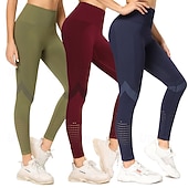 abordables Leggings y mallas de yoga-Mujer Pantalones de yoga Mallas Leggings de Yoga Malla Cintura elástica Control de barriga Levantamiento de tope Yoga Entrenamiento de gimnasio Pilates Pantalones Negro Verde Ejército Azul Otoño