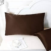 cheap Sheets &amp; Pillowcase-Satin Envelope Zipperless Pillowcase Simulated Silk Cold Feeling Pillowcase Pillow Cover