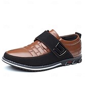 billiga Tillfällig-bruna slip-on sneakers för män med kardborreband – trendiga skor för vardagskläder och aktiv livsstil