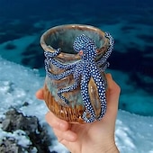 economico Tazze e tazzine-Tazza a forma di polpo blu intenso, tazza da caffè in resina con design a tentacolo 3D, stoviglie a tema nautico, regalo unico per gli amanti dell&#039;oceano &amp;arredamento per la casa
