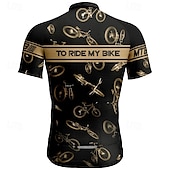 voordelige Heren shirts-Voor heren Wielrenshirt Korte mouw Fietsen T-shirt Shirt met 3 achterzakken Bergracen Ademend Sneldrogend Anatomisch ontwerp Lampenkatoen Geel Blauw Paars Sport Kleding