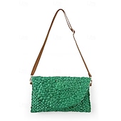 olcso Keresztpántos táskák-női szőtt szalmából készült crossbody táska - boho nyári kuplung állítható vállpánttal strandruhákhoz, üdülőruhákhoz és hétköznapi viseletekhez