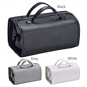 cheap Jewelry &amp; Cosmetic Storage-Leather Travel Cosmetic Bag Large Capacity Portable Women Makeup Case Waterproof Toiletry Makeup Organizer Storage Bag Foldable 4 In 1 Travel Toiletry Bag Cosmetics Storage Bag