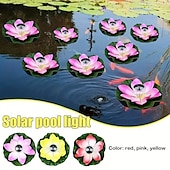 economico Luci subacquee-1 pz luce galleggiante solare per laghetto con loto, luce da giardino per esterni, cortile, foglia di loto, decorazione per laghetto, piscina, illuminazione, luce galleggiante per l&#039;acqua