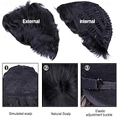 abordables Pelucas hombre-Pelucas cortas negras para hombre, pelucas sintéticas naturales en capas, peluca de repuesto para uso diario, fiesta, cosplay, disfraz, Halloween.