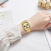 olcso Quartz órák-MINI FOCUS Női Quartz Óra Divatos Dizájnú Karkötő Óra Világító Stopper Naptár Vízálló Ötvözet Óra