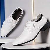 economico Formale-scarpe eleganti da uomo con lacci bianchi - scarpe eleganti per matrimoni, feste da ballo e occasioni speciali