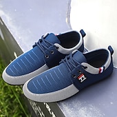 abordables Chaussures Décontractées à Lacets-Baskets décontractées bicolores en tricot pour hommes – Chaussures de sport à lacets en nylon respirant pour un usage quotidien