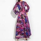 economico Abiti eleganti floreali-Per donna Abito Lungo Maxi Abito Abito Floreale Moda All&#039;aperto Data Uscire Vestibilità regolare Fiore Senza Maniche Scollo a V Giallo Blu marino Blu Fucsia Estate