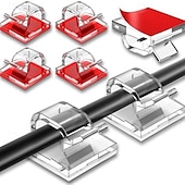 olcso Tárolás és rendszerezés-50db öntapadó kábelrendező klipek kábelkezelő vezetéktartó usb töltő adatvonal orsó csévélő falra szerelhető kampók