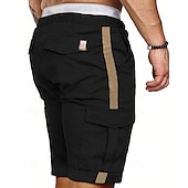 economico Classico-Per uomo Pantaloncini cargo Shorts Pantaloncini Estivi Coulisse Elastico in vita Multi-tasche Semplice Comodità Indossabile Lunghezza al ginocchio All&#039;aperto Sport Quotidiano Moda Casual Nero Cachi