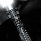 cheap Flashlights-Super Bright Flashlight Long Range High Power Lanterns Flashlights White Laser Digital Display Emergency Flashlight Rechargeable Outdoor Strong Light Torch Camping Lights