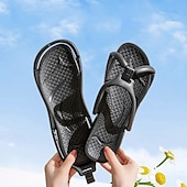 abordables Zapatillas de estar por casa-Zapatillas de Baño Portátiles para Parejas Ligeras EVA Antideslizantes Suaves y Cómodas Suela Plegables Zapatillas para Hombres y Mujeres con Pies Planos