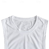 cheap Tank Tops-Men&#039;s Tank Top Vest Top Undershirt Sleeveless Shirt Sleeveless Crew Neck Summer Print Fashion Designer Basic Classic Vacation Street Going out Black White Pink Top Tee for Men