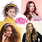 billige Personlig pleie og helse-20/30 stk magiske silikonhårruller, overnight curlers med hårnett, ingen varme curlers for gjør-det-selv-hårstyling