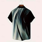 cheap Geometric Pattern-Men&#039;s Geometric Gradient Color Abstract Art Shirt Button Up Shirt Short Sleeve Fashion Casual Outdoor Vacation Streetwear Summer Spring Turndown 3D Print Collared Shirts Light Green Gold
