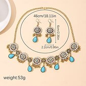 voordelige Sieradensets-Bruidssieradensets 1 set Legering Oorbellen Kettingen Dames Elegant Stijlvol Sieraden set Voor Bruiloft Werk Verjaardag