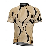 olcso Férfi mezek-Férfi Biciklis ruházat Grafika Mértani Geometriai Rövid ujjú Kerékpár Póló Dzsörzé Felsők 3 hátsó zsebbel UV ellenálló Gyors szárítás Cipzár Fényvisszaverő csíkok Sport Fekete Fehér Kék Ruházat