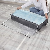 Недорогие Хранение одежды-3 контейнера для хранения под кроватью объемом 75 л, органайзеры для шкафа и контейнеры для хранения, складные сумки для хранения под кроватью для одеял, полотенец, стеганых одеял, свитеров, подушек,