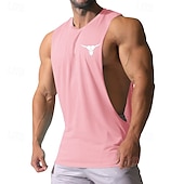 cheap Tank Tops-Men&#039;s Tank Top Vest Top Undershirt Sleeveless Shirt Sleeveless Crew Neck Summer Print Fashion Designer Basic Classic Vacation Street Going out Black White Pink Top Tee for Men