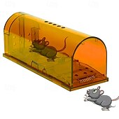 ieftine combaterea dăunătorilor-Cușcă reutilizabilă din plastic pentru capcană pentru șoareci, cutie umană de prindere a șobolanilor pentru uz interior în exterior, instrument non-toxic pentru controlul rozătoarelor pentru grădina