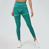 cheap Yoga Leggings &amp; Tights-Women&#039;s Yoga Pants Yoga Leggings Elastic Waistband Tummy Control Butt Lift Yoga Gym Workout Pilates Pants Tie Dye Yellow Red Blue Fall Sports Activewear Stretchy Slim