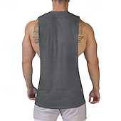 cheap Tank Tops-Men&#039;s Tank Top Vest Top Undershirt Sleeveless Shirt Sleeveless Crew Neck Summer Print Fashion Designer Basic Classic Vacation Street Going out Black White Pink Top Tee for Men